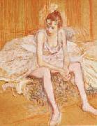  Henri  Toulouse-Lautrec Dancer Seated oil on canvas